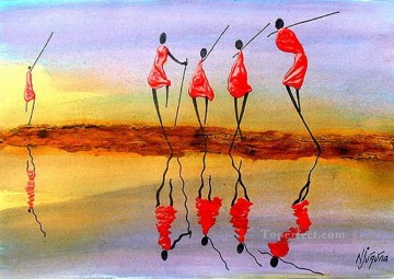 African Painting - Reflection 1 from Africa